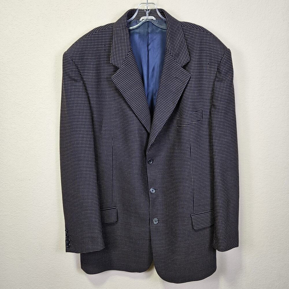 VTG Zanieri Lanificio Cessilstrona Sport Coat Mens 38L Houndstooth Wool Blazer